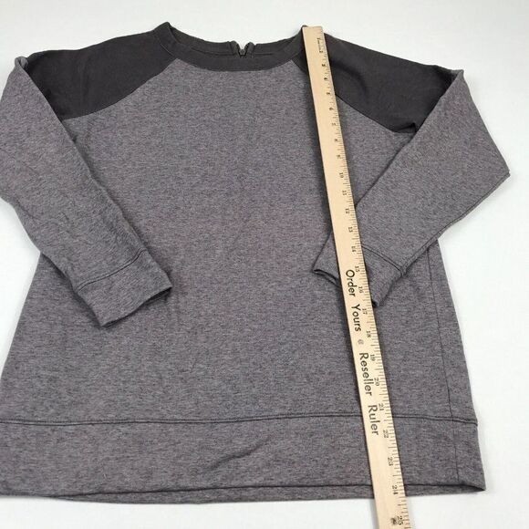 Lou & Grey Baseball T-Shirt Purple Raglan Long Sleeve Back Zip Top PS Petites - Picture 4 of 11